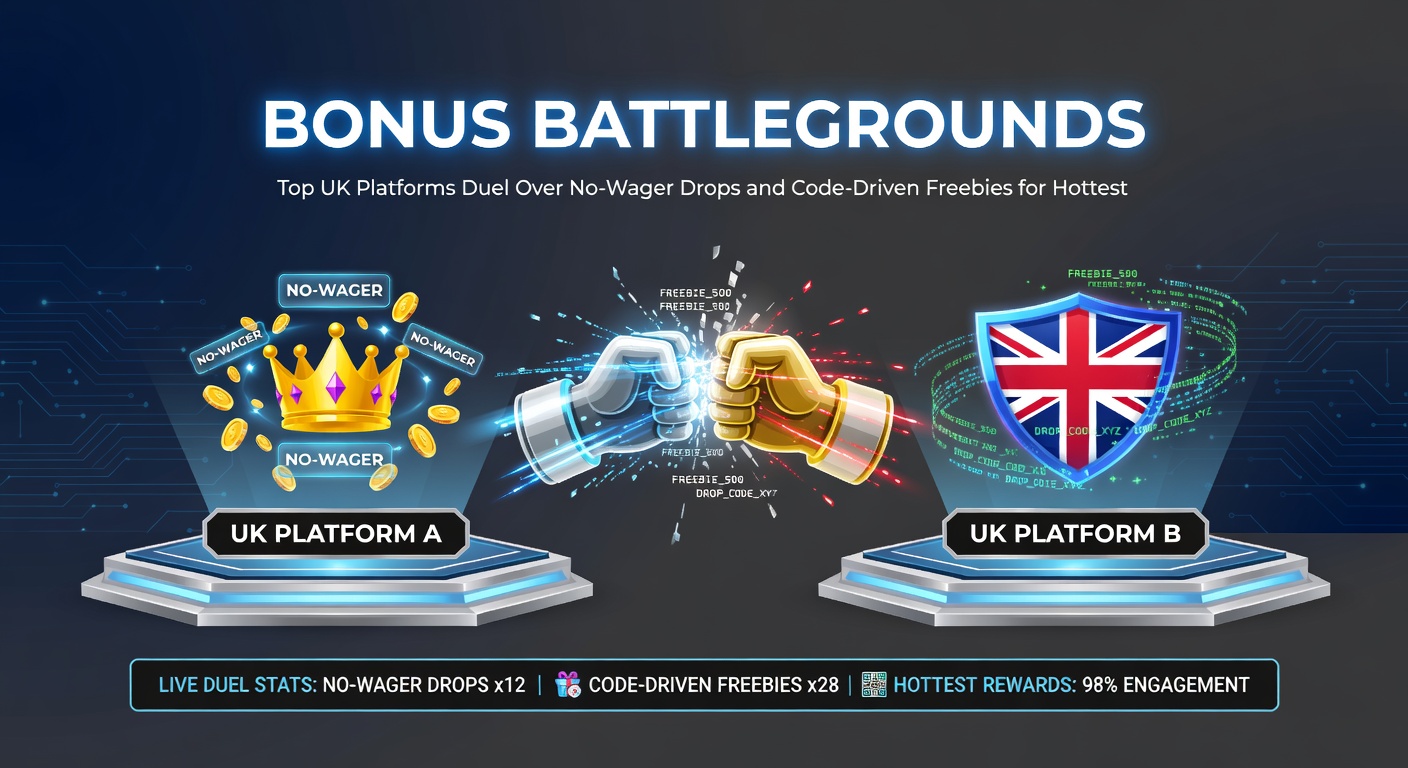 Screenshot collage of UK casino apps displaying active no-wager drops, promo code entry screens, and vibrant new slot reels in action