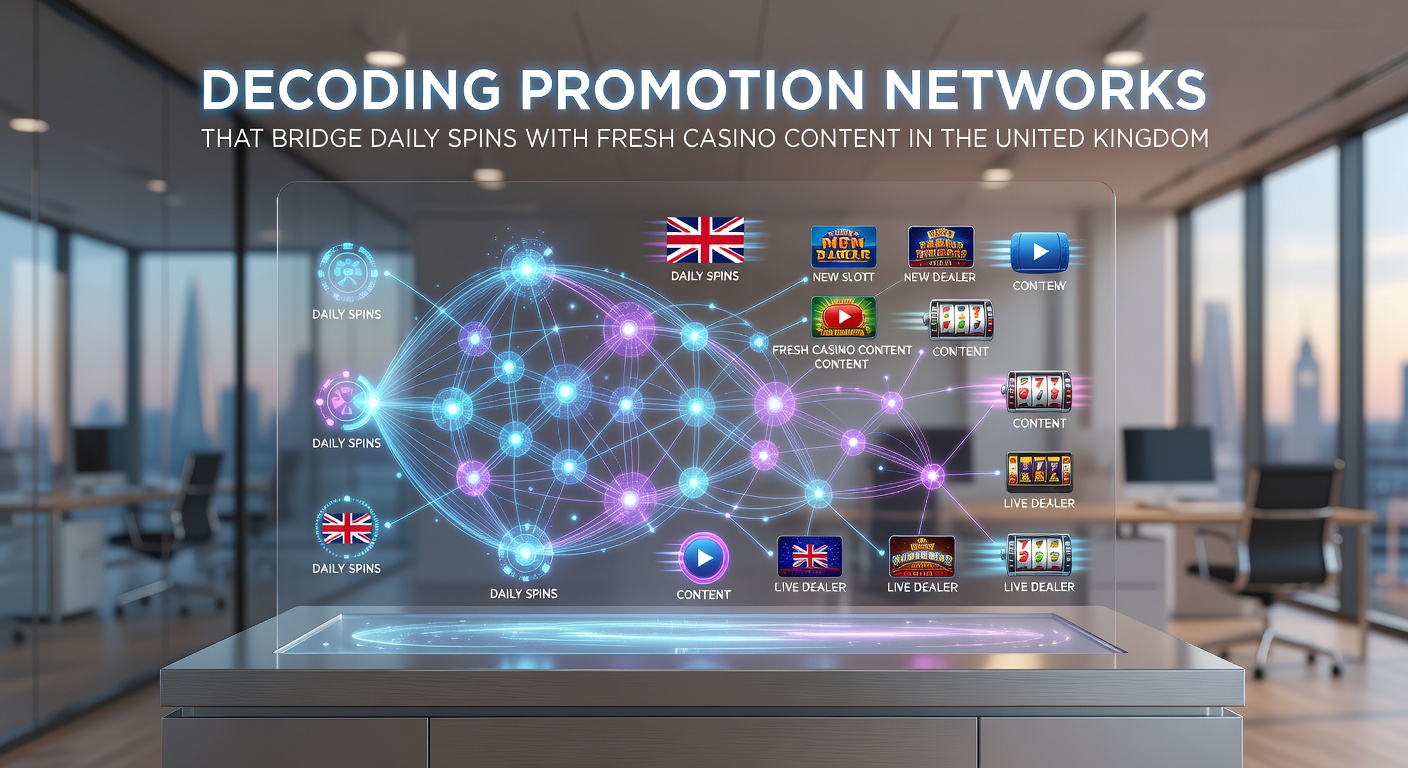 Diagram showing interconnected promotion pathways linking daily spins to new casino games across UK platforms