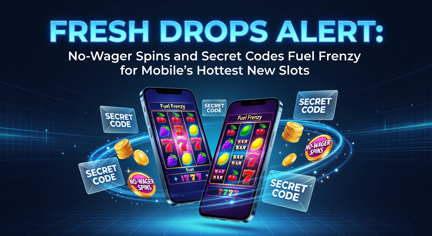 Dynamic mobile slot screen displaying colorful reels, no-wager spin counters, and flashing promo code entries amid a frenzy of winning animations