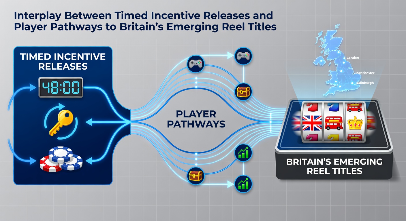 Diagram showing player journey mapping from timed incentives to new British slot titles