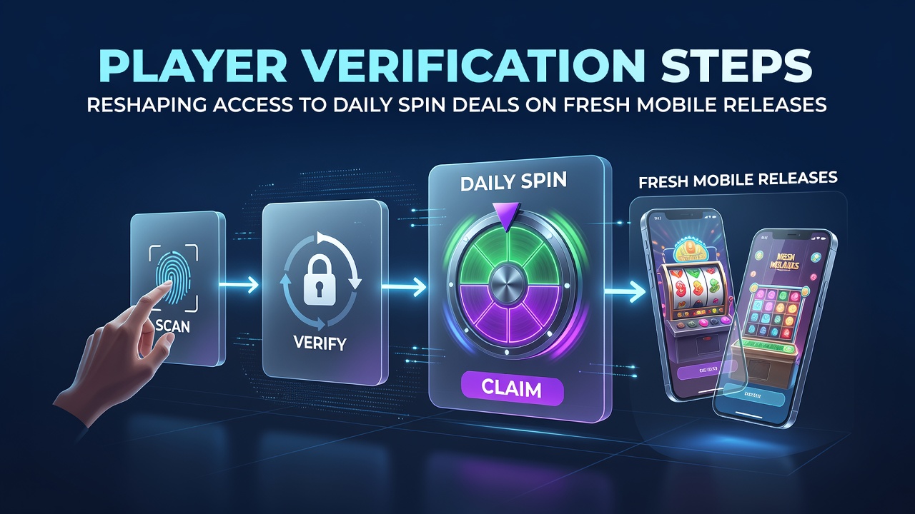 Mobile device showing verification screen for accessing daily spin deals on a new slot release