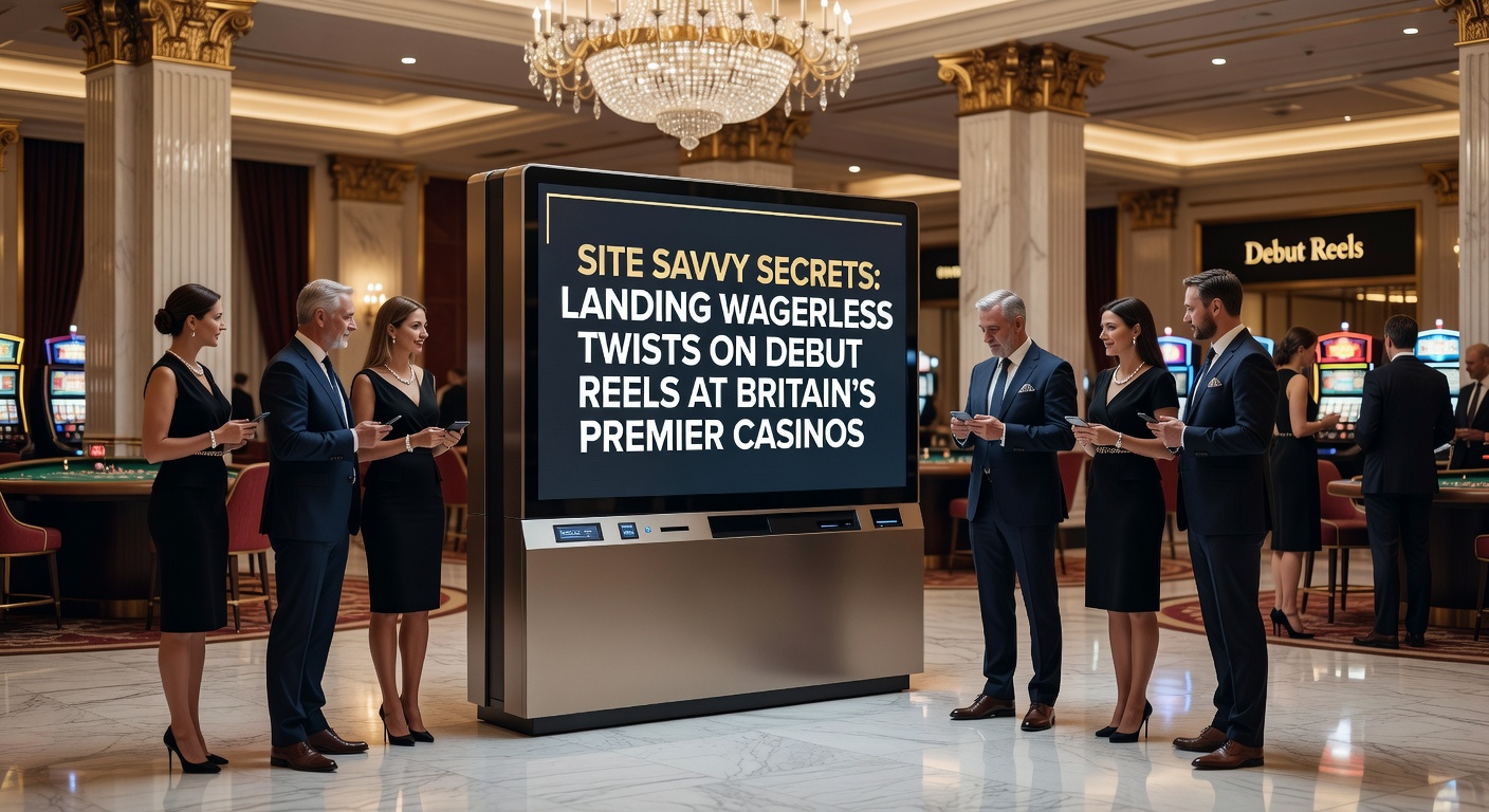 Vibrant casino slot reels spinning with bonus icons highlighting wager-free offers on new games at a top UK site