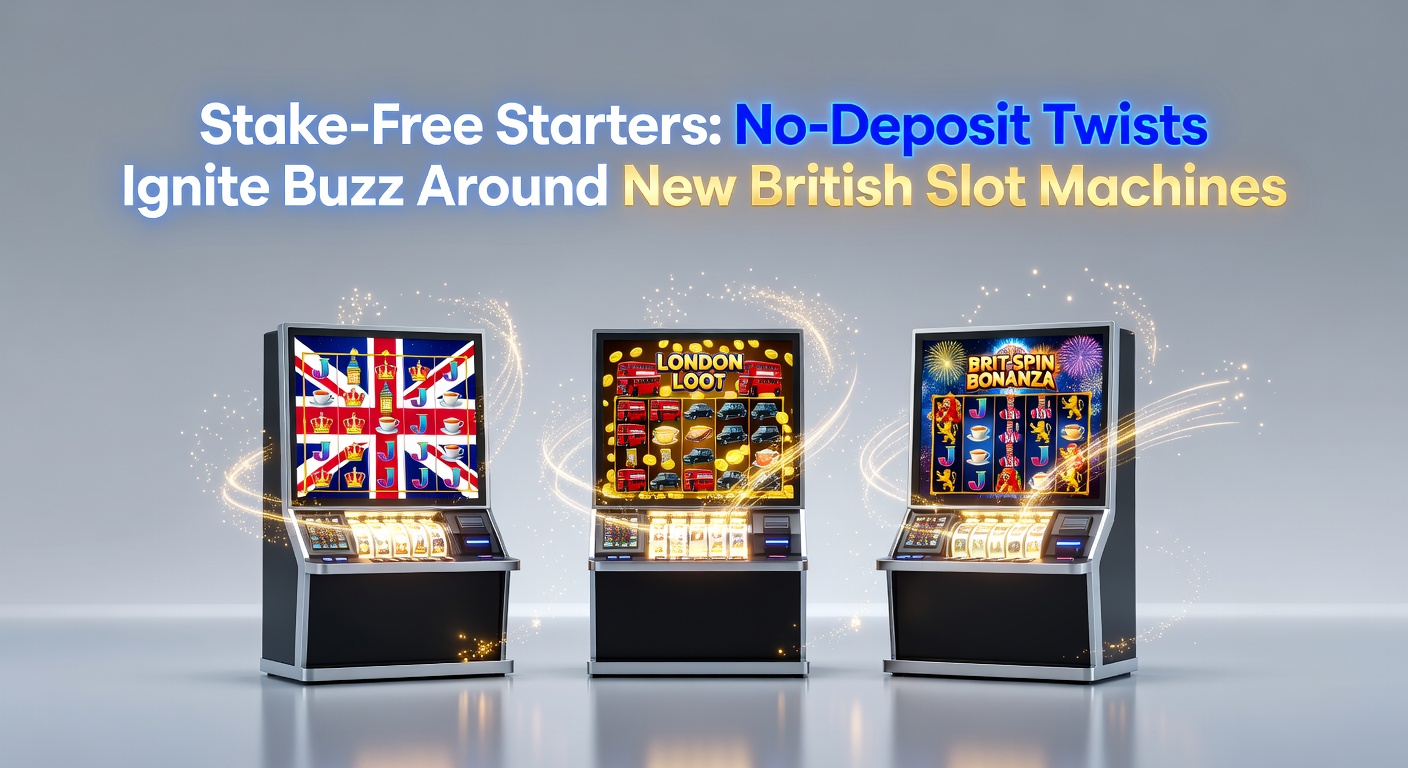 Dynamic screenshot of a no-deposit bonus activation screen on a new British slot machine, showing free spins tally and wager-free payout confirmation