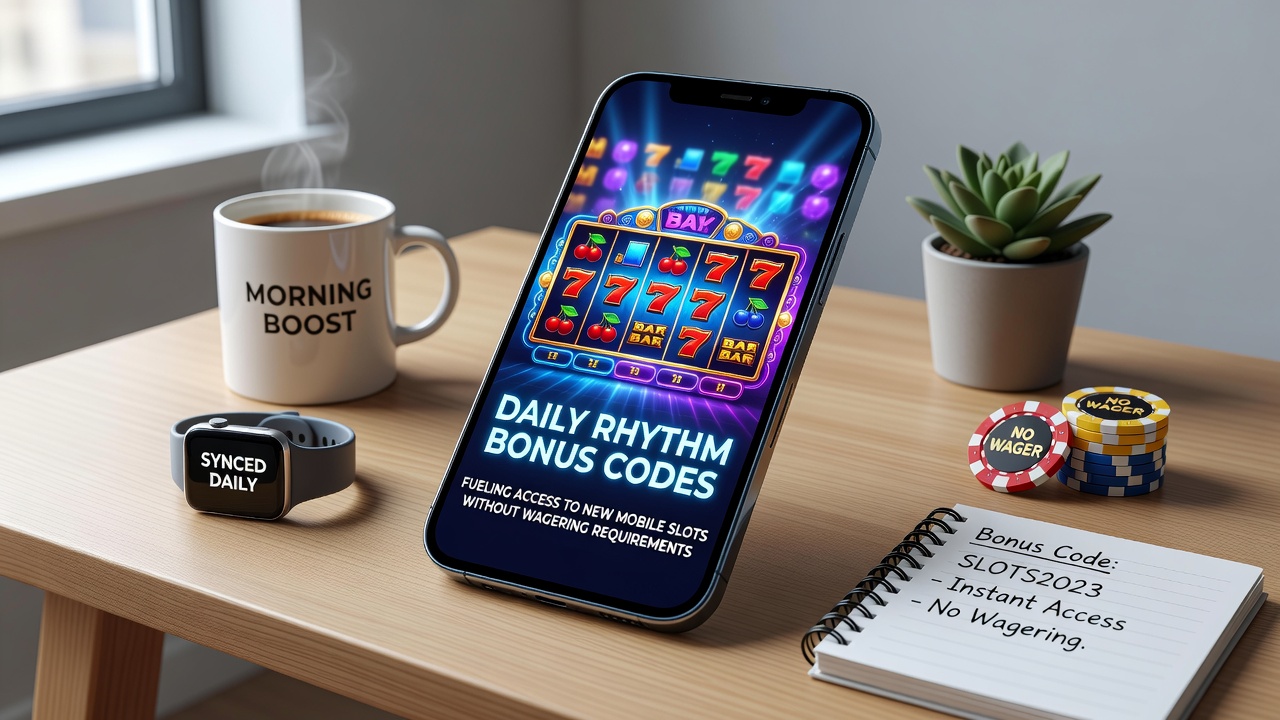 Smartphone screen showing active bonus code redemption on a new mobile slot game