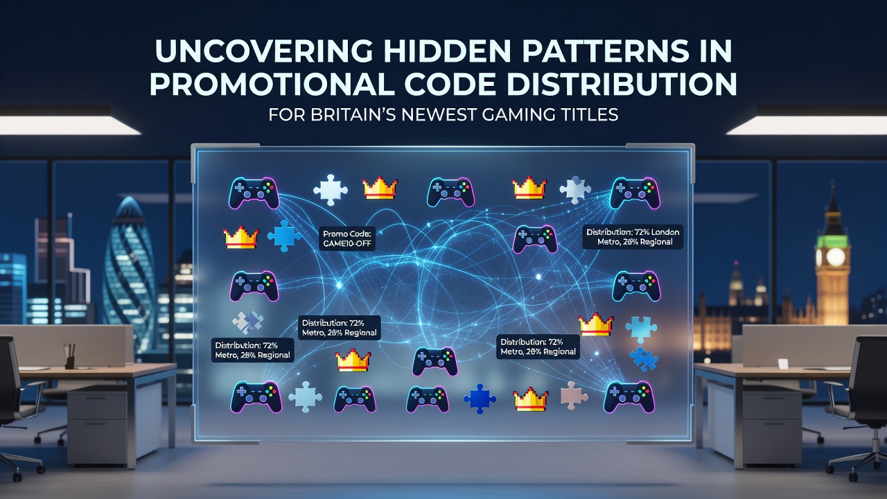 Visualization of promotional code distribution patterns across UK gaming platforms