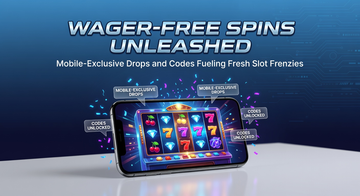 Vibrant mobile screen showing colorful slot reels spinning with wager-free spin notifications popping up dynamically